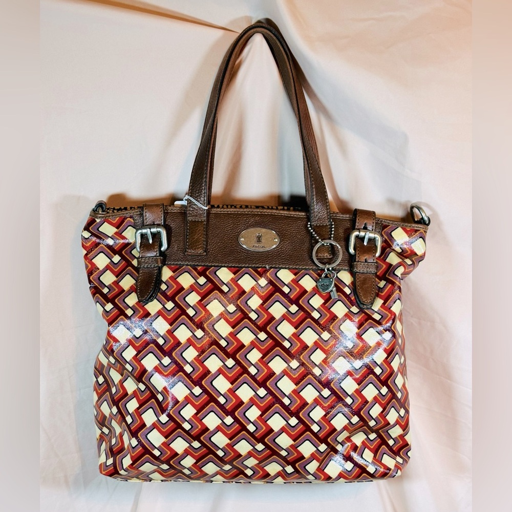 Fossil Coated Canvas Key-Per Tote